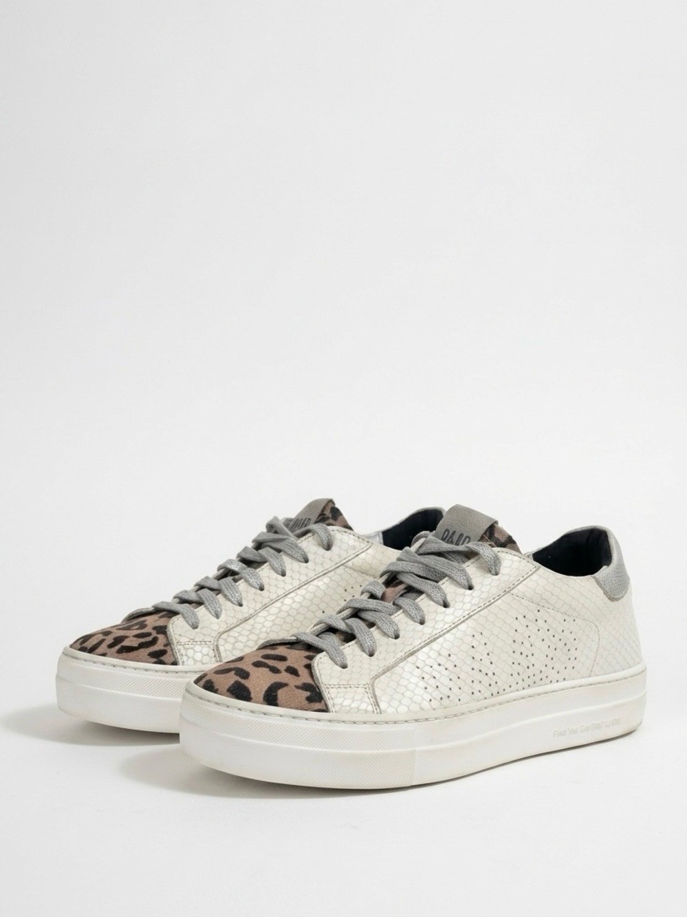 P448 Thea Platform Low Top Sneaker in Python Roccia EU Size 38 Leopard Print